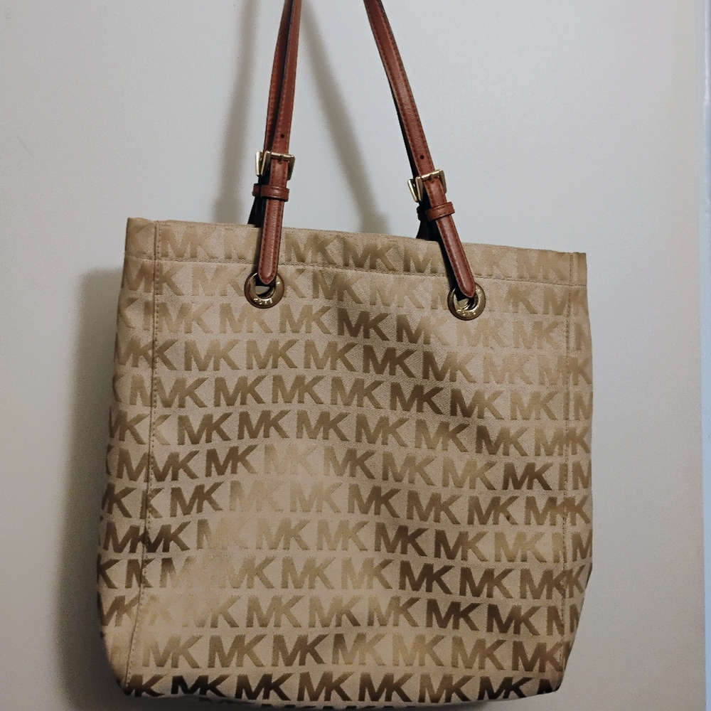 Michael Kors Beige Monogram Tote